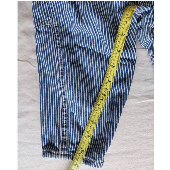 OshKosh Baby Knit-Like Denim Hickory Stripe Overall. - Picture 6 of 6